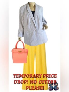 LANE BRYANT PIN STRIPE BLUE AND WHITE BLAZER NWT (28)